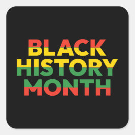 Cuadrada Pegatina del Mes de la Historia Negra