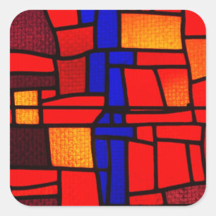 Cuadrada Pegatina del Mosaic de Vidrio Mantenido