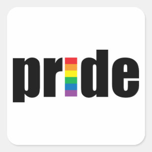 Cuadrada Pegatina del Orgullo