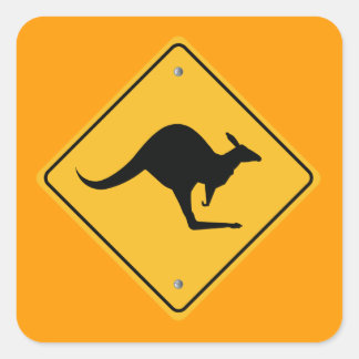 Cuadrada Pegatina del panel de carreteras de Australia