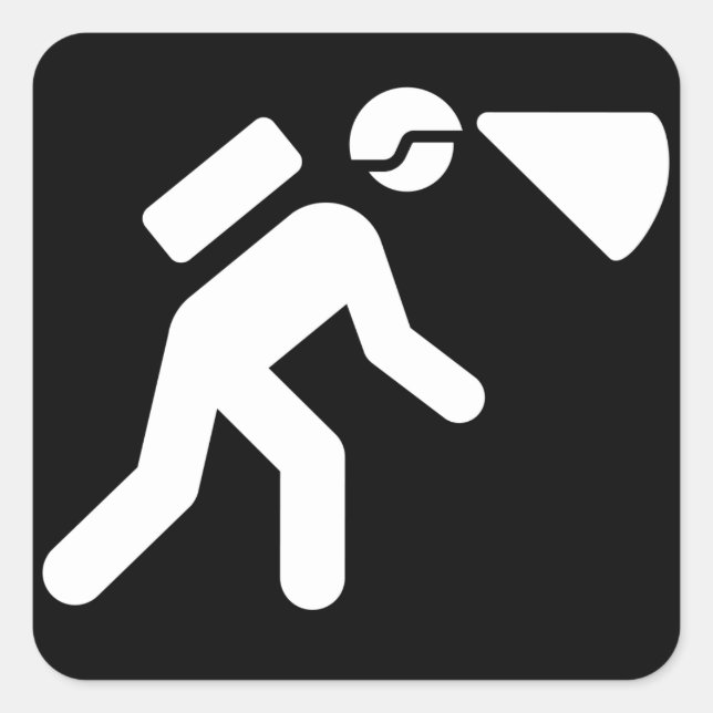 Cuadrada Pegatina del parachoques del castor (Anverso)