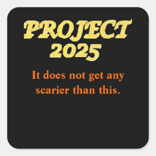 Cuadrada Pegatina del proyecto 2025