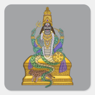 Cuadrada Pegatina del Señor Rahu
