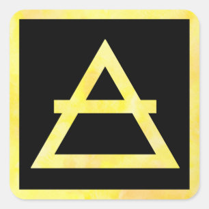 Cuadrada Pegatina del símbolo del elemento del aire