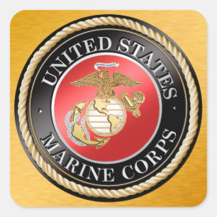 Cuadrada Pegatina del USMC