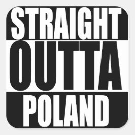 Cuadrada Pegatina directo fuera de Polonia