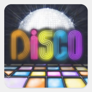 Cuadrada Pegatina Disco