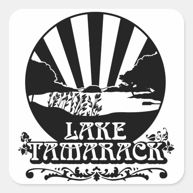 Cuadrada Pegatina : diseño LT clásico (Anverso)