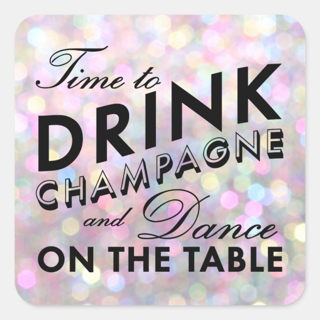 Cuadrada Pegatina divertida y violenta (Anverso)