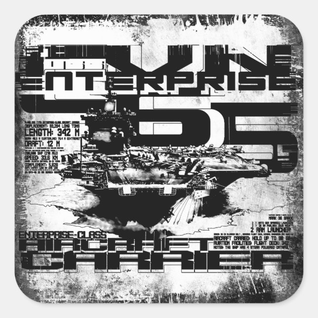 Cuadrada Pegatina empresarial de aerolíneas (Anverso)