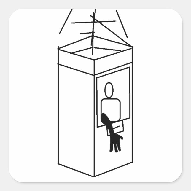 CUADRADA PEGATINA ESQUEMÁTICO SECRETO DE REV NEGS (Anverso)