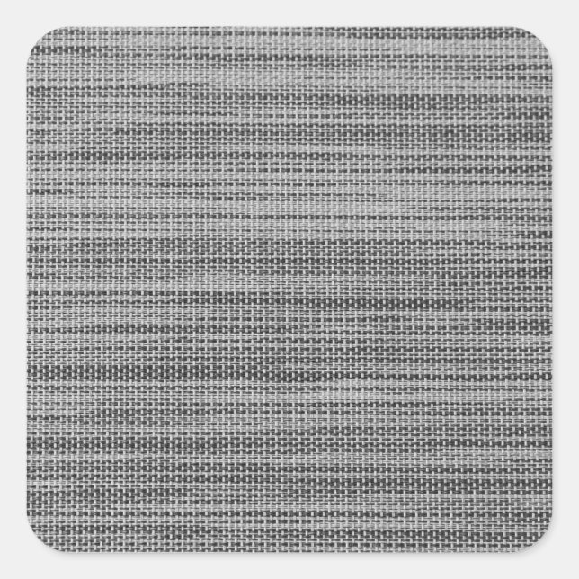 Cuadrada Pegatina Faux Gray Fabric (Anverso)