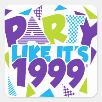 Cuadrada Pegatina fiesta Like It's 1999®™ - Diseño 01