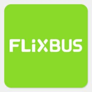 Cuadrada Pegatina Flixbus