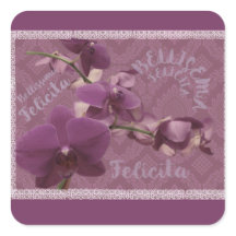 Pegatina floral vintage