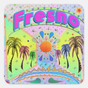 Cuadrada Pegatina Fresno Calm Desire