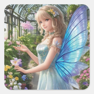 Cuadrada Pegatina generado por Garden Fairy AI