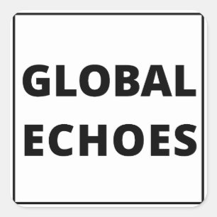 Cuadrada Pegatina Global Echoes