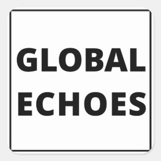 Cuadrada Pegatina Global Echoes