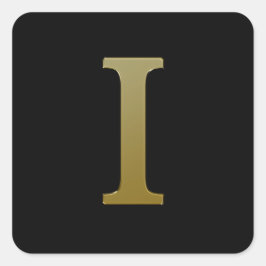 Cuadrada Pegatina Gold Square