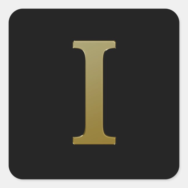 Cuadrada Pegatina Gold Square (Anverso)