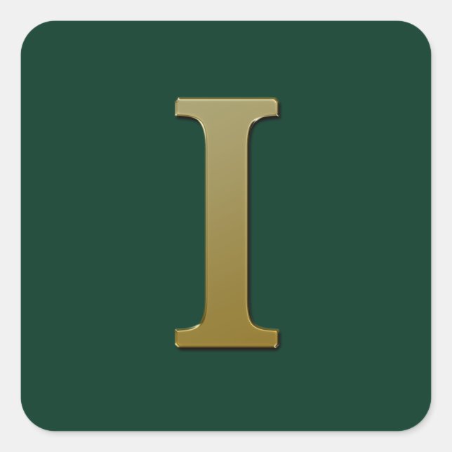 Cuadrada Pegatina Gold Square (Anverso)