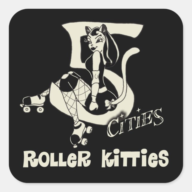 Cuadrada Pegatina grande de 5CRK (Anverso)