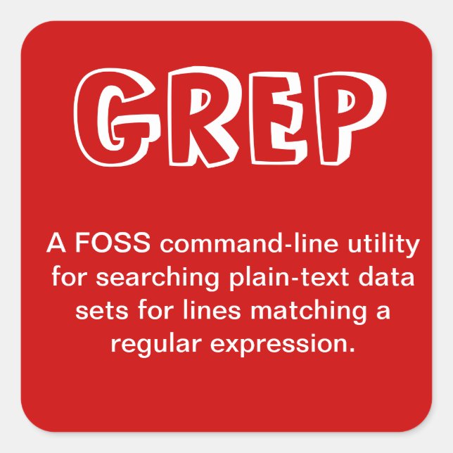 Cuadrada Pegatina GREP (Anverso)