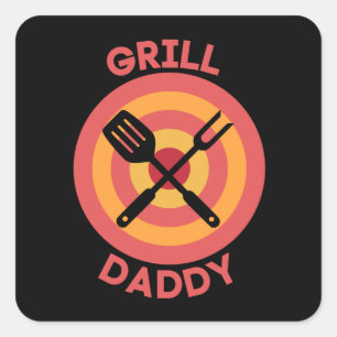CUADRADA PEGATINA -GRILL DADDY