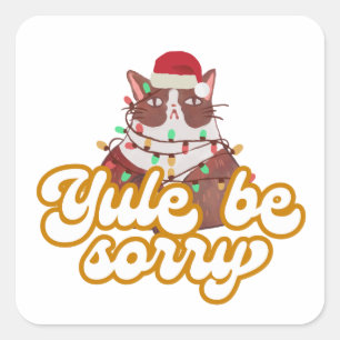 Cuadrada Pegatina Grumpy Cat Square