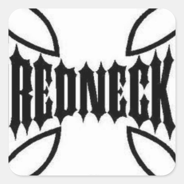 Cuadrada Pegatina Guay Redneck 2 (Anverso)