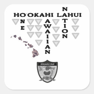 Cuadrada Pegatina Ho'okahi Lahui