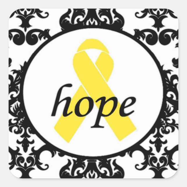 CUADRADA PEGATINA HOPE-ENDOMETRIOSIS (Anverso)