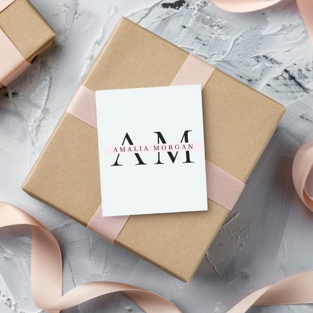 Cuadrada Pegatina inicial y personalizado de color pastel m (Subido por el creador)