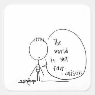 Cuadrada Pegatina injusto