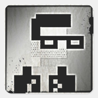 Cuadrada pegatina Inkify de 8 bits