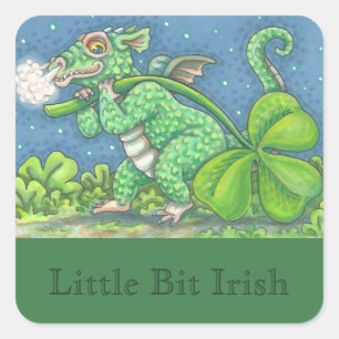 Cuadrada PEGATINA IRLANDESA BABY DRAGON FANTASY Sheet