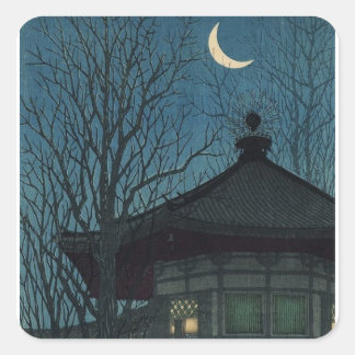 Cuadrada Pegatina JAPONÉS MOON
