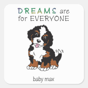 Cuadrada Pegatina Jasper-the-Puppy