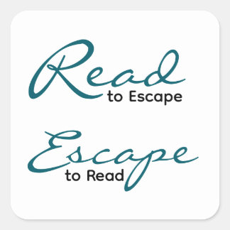 Cuadrada Pegatina Leer para Escapar | Regalo Literario