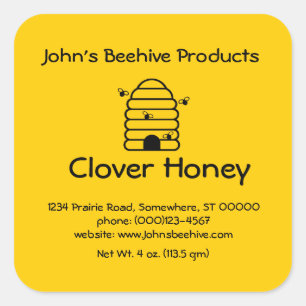 Cuadrada Pegatina (lg sq) - Honey Business