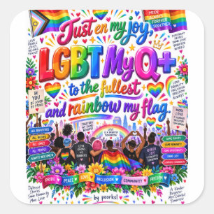 Cuadrada Pegatina LGBTQ+