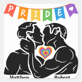 Cuadrada Pegatina LGBTQ+, Pegatina del Orgullo