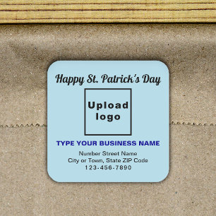 Cuadrada Pegatina Light Blue Saint Patrick Business Square
