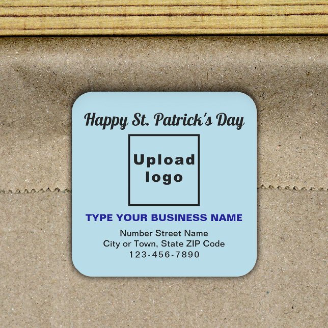 Cuadrada Pegatina Light Blue Saint Patrick Business Square (Subido por el creador)