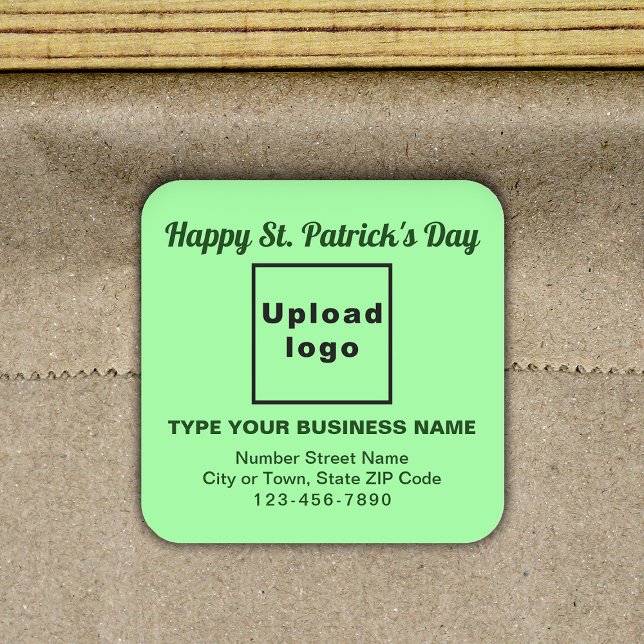Cuadrada Pegatina Light Green Saint Patrick Business Square (Subido por el creador)