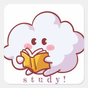 Cuadrada pegatina lindo.