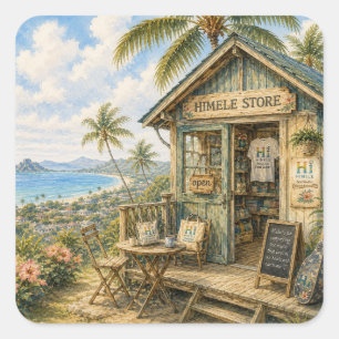 Cuadrada Pegatina Little Hawaiʻi de HIMELE — HIMELE STORE