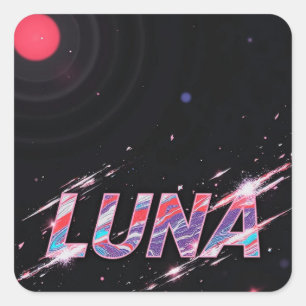 CUADRADA PEGATINA LUNA