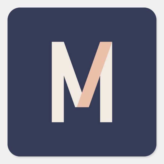 Cuadrada Pegatina Maestra "M" (Anverso)